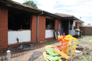 Blaze engulfs home