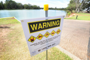 Toxic blue-green algae warning