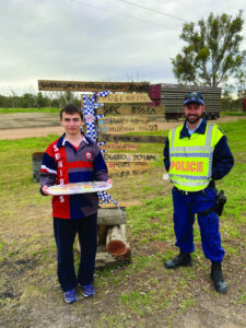 Student sharing the joy at Murray Downs border checkpoint