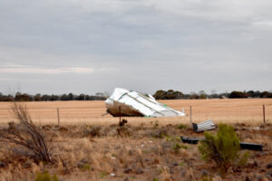 Destruction as storm lashes