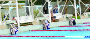 Swimmers brave cold weather