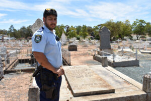 Grave shame: Two headstones allegedly stolen