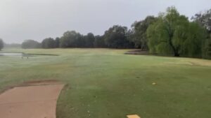 A foggy early morning on the 16th