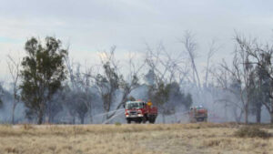 Crews battle Wamba Wamba Fire