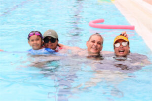Nyah puts on a fun Australia Day by the pool