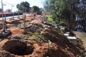 River platform works begin