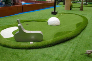 Enjoy pop-up mini golf