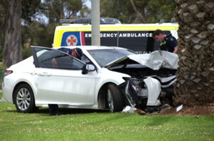 Elderly pair plucked from crash scene