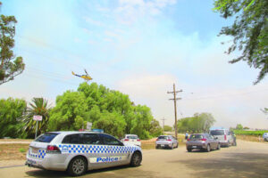 Firies spare homes from 80km blaze