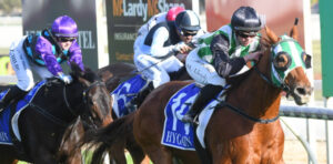 Local trainer Con Kelly celebrates home Cup Carnival victory with Spanish Snitzel in memorable fashion