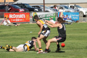 Saints control first semi