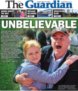 Reporter on a winner