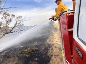 Crews tackle spot fires along Calder Highway