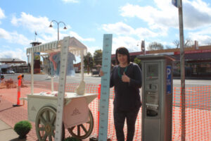 Roadworks over and free parking