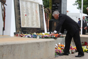 Locals pause to honour fallen