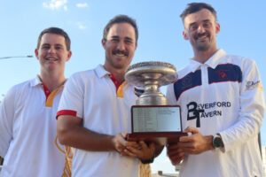 Raiders versus Demons in SHDCA A grade grand final.