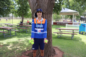 Swan Hill tennis player has a ball at Australian Open