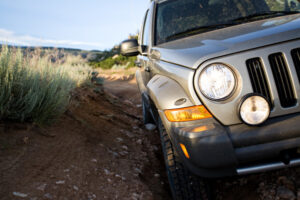 Car lights on for safety