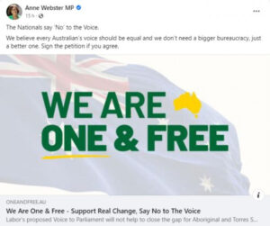 Nationals callout on silencing Voice