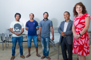 Workers on the ground