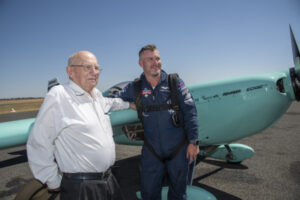 Flying visit for aerobatic heir