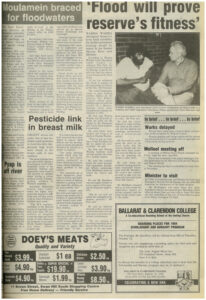 Moulamein braced for floodwaters – Oct 11, 1993