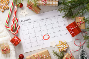 Calendar for festive events