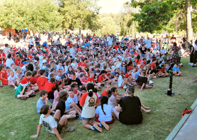 Sharing Christmas cheer with carols