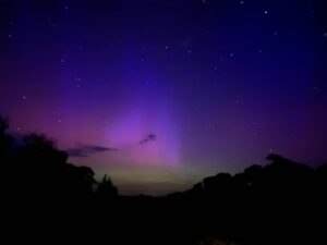 Solar flare lights up sky