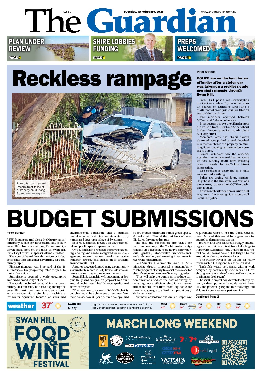 Swan Hill Guardian Tuesday – 10th February 2026