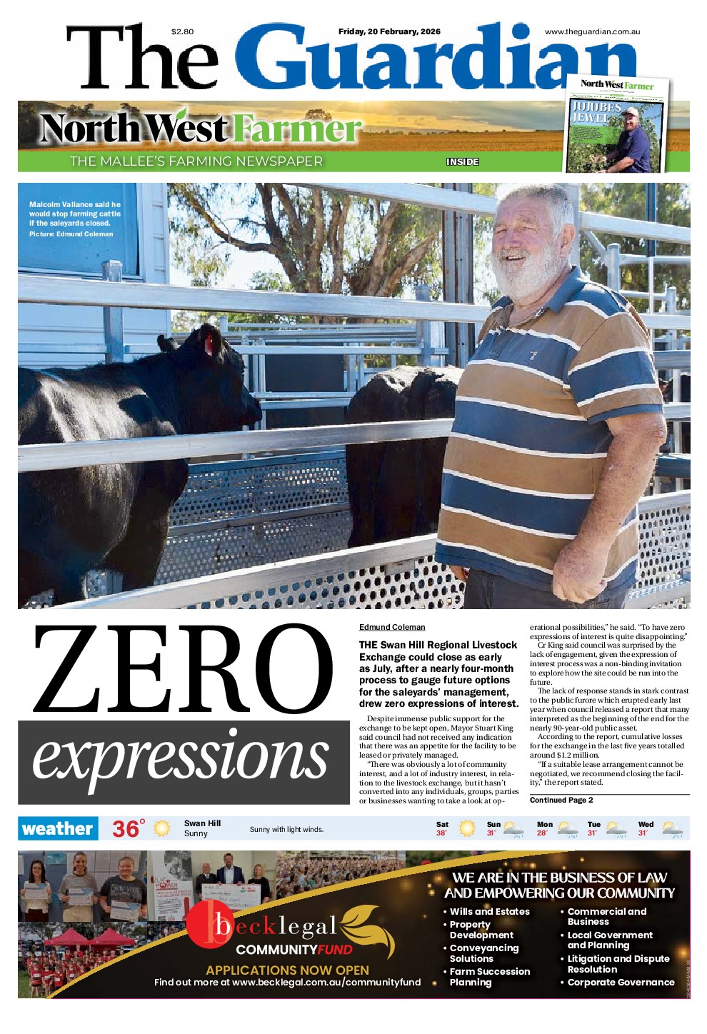 Swan Hill Guardian Friday – 20th February 2026