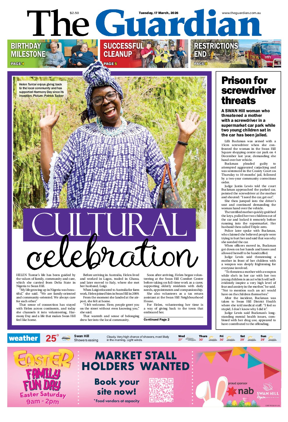 Swan Hill Guardian Tuesday – 17th March 2026