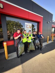 Helping tidy up streets