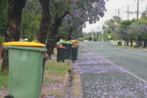 Glass only bin scheme half full
